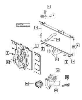 Mopar 05014581aa Genuine Engine Cooling Radiator Air Conditioning 5014581aa