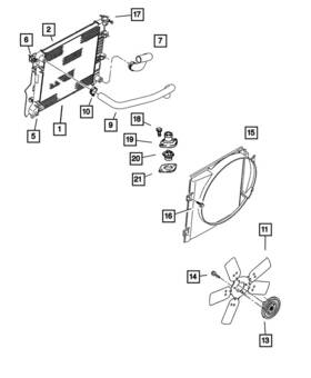 Mopar 5015421aa Genuine Radiator Isolator Upper