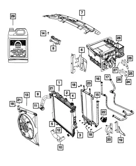 55056978ac Mopar Genuine Engine Cooling Radiator