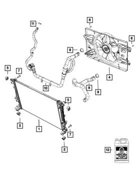 68229284ab Mopar Genuine Engine Cooling Radiator