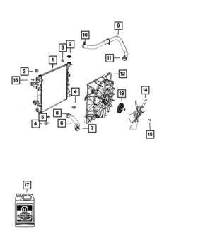 Mopar 68232750ab Genuine Engine Cooling Radiator
