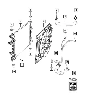68244087aa Mopar Genuine Engine Cooling - Radiator