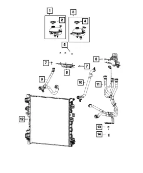 68377851aa Mopar Genuine Auxiliary Low Temperature Cooler