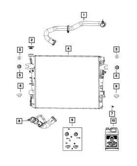 68425449aa Mopar Genuine Engine Cooling Radiator