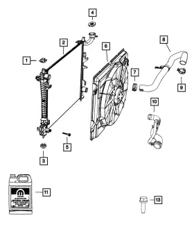68480070ac Mopar Genuine Engine Cooling Radiator