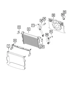 68568880aa Mopar Genuine Engine Cooling Radiator