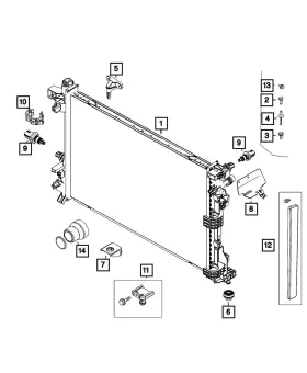 68655049aa Mopar Genuine Engine Cooling Radiator
