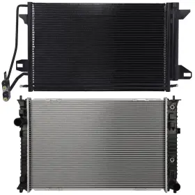 12110881 Motofatory For 2006-2009 Ford Fusion Mercury Milan Aluminum Radiator And A/c Condenser Set