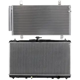 12110898 Motofatory For 2013-2018 Toyota Avalon Aluminum Radiator And A/c Condenser Set