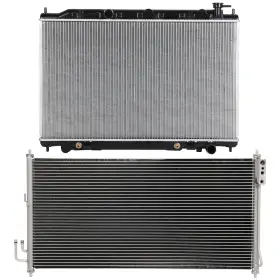 12110901 Motofatory For 2003-2007 Nissan Murano Aluminum Radiator And A/c Condenser Set