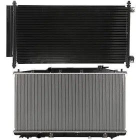12110904 Motofatory For 2008-2012 Honda Accord Aluminum Radiator And A/c Condenser Set