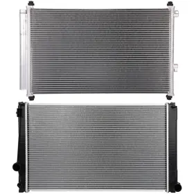 12110917 Motofatory For 2006-2012 Toyota Rav4 Aluminum Radiator And A/c Condenser Set