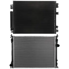 12110919 Motofatory For 11-2016 Chrysler 300 2011-2014 Dodge Challenger Radiator And A/c Condenser Set