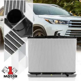 Mt1-05431armeo Motor-1 Aluminum Core Engine Cooling Radiator Oe Style For 14-18 Toyota Highlander 13450