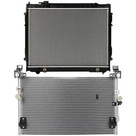 Newmotor 12813029 Aluminum Radiator And Ac Condenser Cooling Kit For 1998-2004 Toyota Tacoma