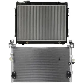 12813029 Newmotor Aluminum Radiator And Ac Condenser Cooling Kit For 1998-2004 Toyota Tacoma