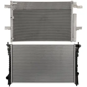 12828742 Newmotor Radiator And Condenser Cooling Kit For 2011-2015 Lincoln Mkx 2011-2014 Ford Edge
