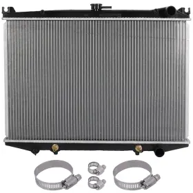 12993700 Newmotor Radiator For 1987-95 Nissan Pathfinder With Universal Oil Hose Clamps Kit