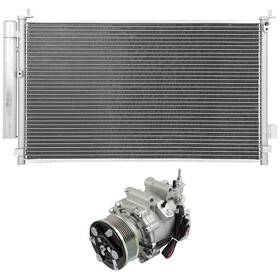 Newmotor 13010556 Ac Condenser And Compressor Cooling Kit For 2006-2011 Honda Civic