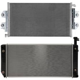 Newmotor 13028011 Radiator And Ac Condenser Cooling Kit For 2004-2018 Chevrolet Express 2500