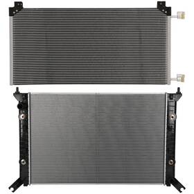 Newmotor 13035415 Radiator And Condenser Cooling Kit For 2011-16 Chevrolet Silverado 2500 Hd