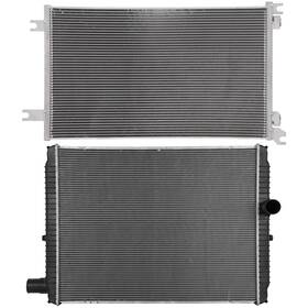 Newmotor 13035467 Radiator And Ac Condenser Cooling Kit For 2010 International Harvester Prostar