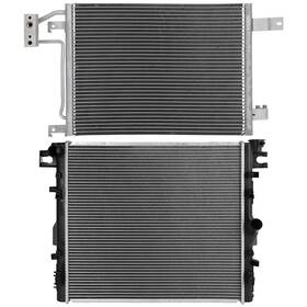 Newmotor 13519106 Radiator And Ac Condenser Cooling Kit For Jeep Wrangler 3.8l Manual Trans 2007-11