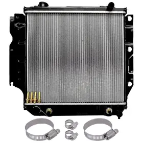 13014112 Newotor Radiator For 1997-2006 Jeep Wrangler Tj With Universal Oil Hose Clamps Kit