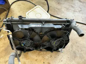21481-cd000 Nissan 03-06 350z Coupe Oem Radiator Ac Condenser With Fans Cooling Assembly 1155