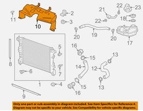Oem 95369297 Gm 13-16 Encore Cooling Radiator Components-upper Baffle