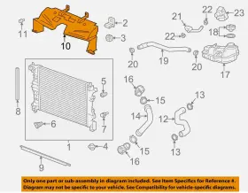 95369297 Oem Gm 13-16 Encore Cooling Radiator Components-upper Baffle