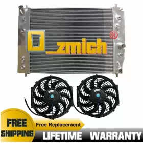 2714 Ozmich 3row Aluminum Radiator Fan Fit 2005-2013 Chevrolet Corvette C6 6.0l 6.2l 7.0l V8