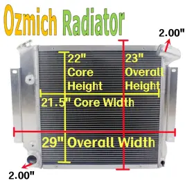 7180 Ozmich 2row Aluminum Radiator Fit 1970-1981 International Harvester Scout Ii 5.0/5.6 V8