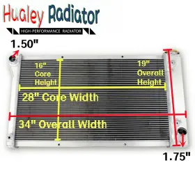 An57226-1 Ozmich Aluminum Radiator Fit 1967-1972 1971 Chevy Gmc C10/20/30 K10/20/30 Truck Pickup