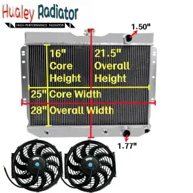 An57284-1 Ozmich Aluminum Radiator Fan Fit 59-63 Chevy Impala/el Camino 60-65 Bel Air/ Biscayne