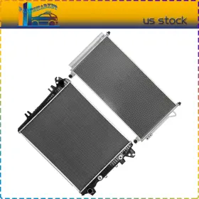 Pmt844012s01 Partsmarkets Aluminum Radiator And A/c Cooling Condenser Fit For 2017-2019 Gmc Sierra 3500 Hd