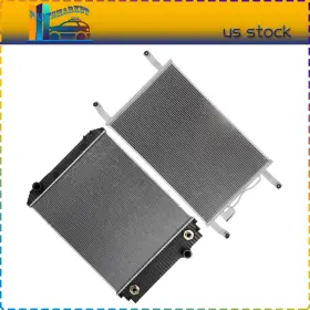 Pmt844049s01 Partsmarkets Aluminum Truck Radiator And A/c Cooling Condenser Fit For 1999 Freightliner Fl60
