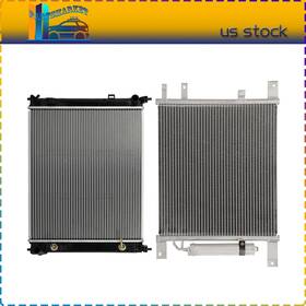 Partsmarkets Pmt848135s01 Fit For 2012 2013-2019 Nissan Versa Aluminum Radiator And Ac Cooling Condenser