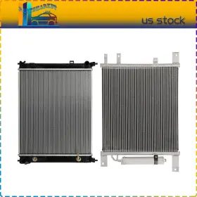 Pmt848135s01 Partsmarkets Fit For 2012 2013-2019 Nissan Versa Aluminum Radiator And Ac Cooling Condenser