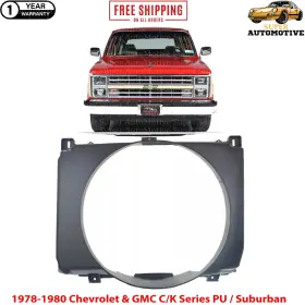 12181201 Perfect Fit New Radiator Fan Shroud For 1978-1980 Chevrolet And Gmc C/k Series Pu / Suburban