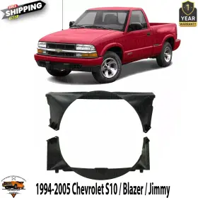 14306361 Perfect Fit Lower And Upper Radiator Fan Shroud For 1994-2005 Chevrolet S10 / Blazer Jimmy