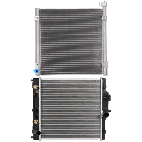 11651915 Pickoor Aluminum Radiator And Ac Condenser Cooling Kit For Acura El Honda Civic