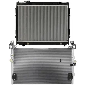 12690773 Pickoor Radiator And Ac Condenser Cooling Kit For Toyota Tacoma 1998 1999-2004