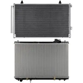 12690786 Pickoor Radiator And Ac Condenser Cooling Kit For Toyota Highlander 2001 02-2007
