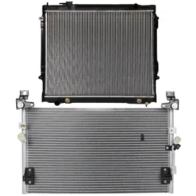12706642 Pickoor Radiator And Condenser Cooling Kit For Toyota Tacoma 1998 1999 2000-2004