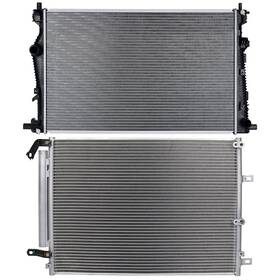 Pickoor 12708258 Radiator And Ac Condenser Cooling Kit For Jeep Cherokee 2014 2015-2018