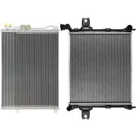 12710438 Pickoor Radiator And Ac Condenser Cooling Kit For Jeep Grand Cherokee 2005-2010