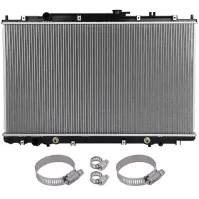 12730557 Pickoor Radiator With Universal Oil Hose Clamps Kit For Honda Odyssey 1999-2004