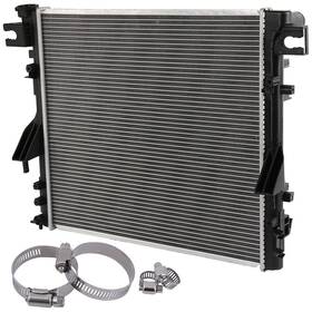 Pickoor 12730564 Radiator With Oil Hose Clamps Kit For Jeep Wrangler 2007 2008 2009-2011