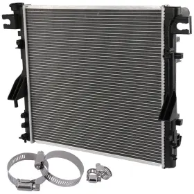12730564 Pickoor Radiator With Oil Hose Clamps Kit For Jeep Wrangler 2007 2008 2009-2011